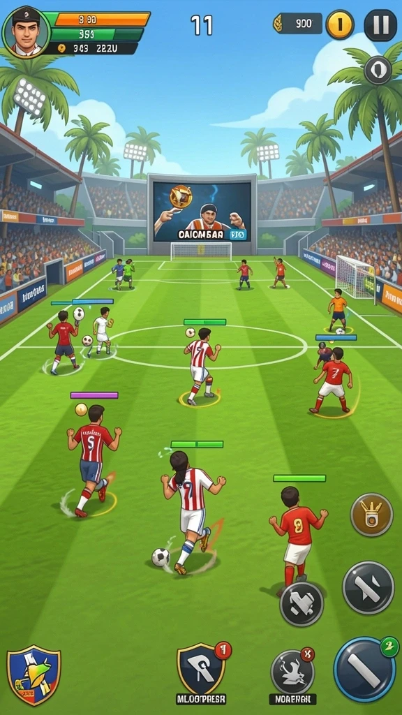Tampilan awal game dengan karakter yang siap beraksi.