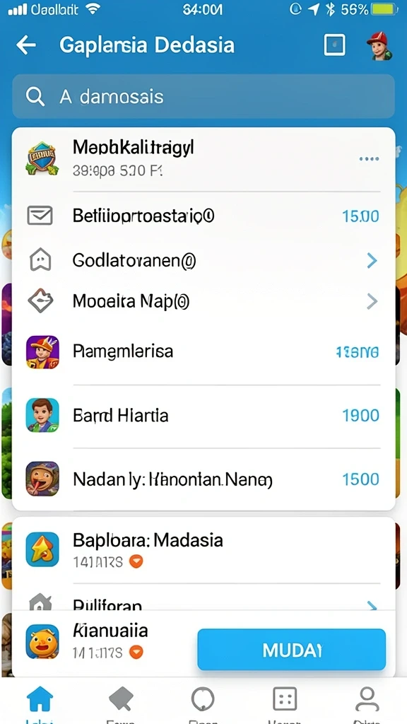 Tangkapan layar menampilkan dunia fantastis yang indah.