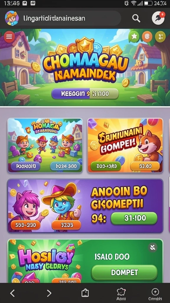 Gambar antarmuka utama yang menarik.