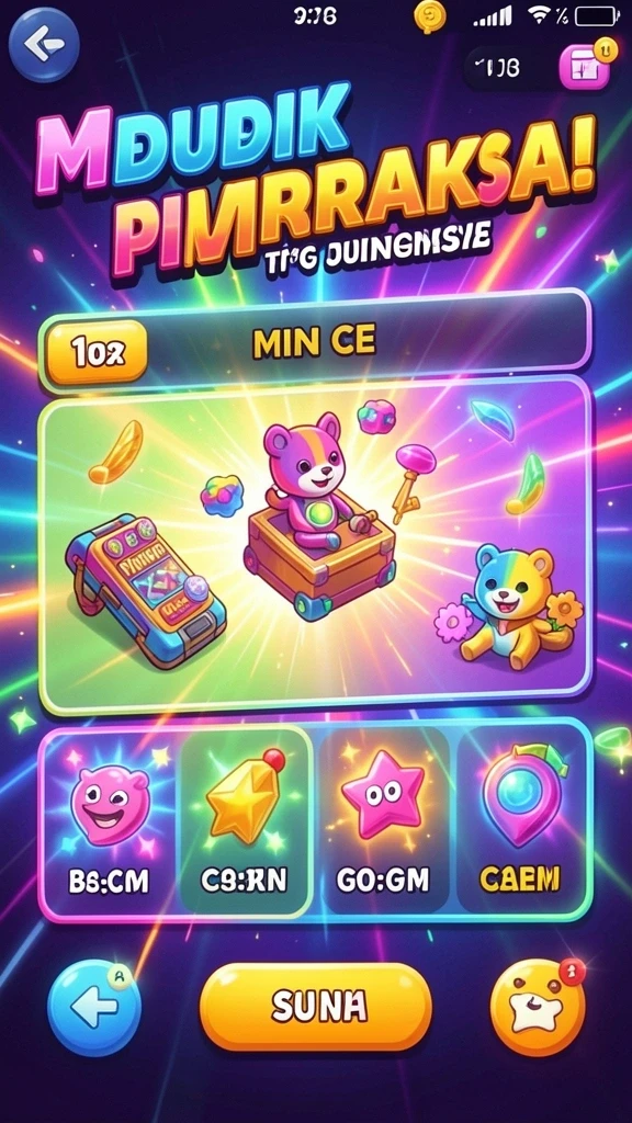 Screenshot menunjukkan tampilan permainan slot yang menarik.