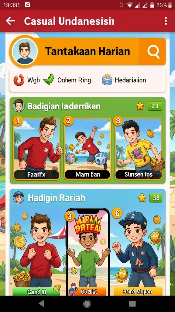 Tampilan menu utama yang sederhana dan mudah dinavigasi.