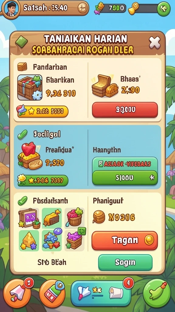Tampilan menu utama yang menarik.