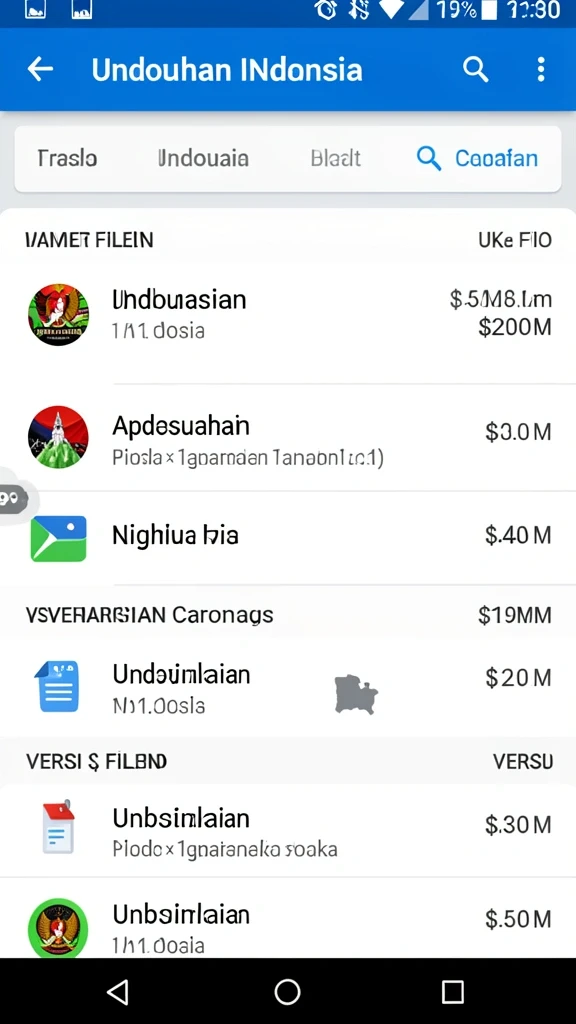 Screenshot menampilkan beragam genre film yang tersedia.