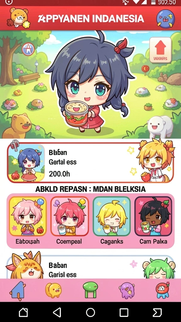 Tampilan utama KILAUWIN dengan berbagai pilihan game.