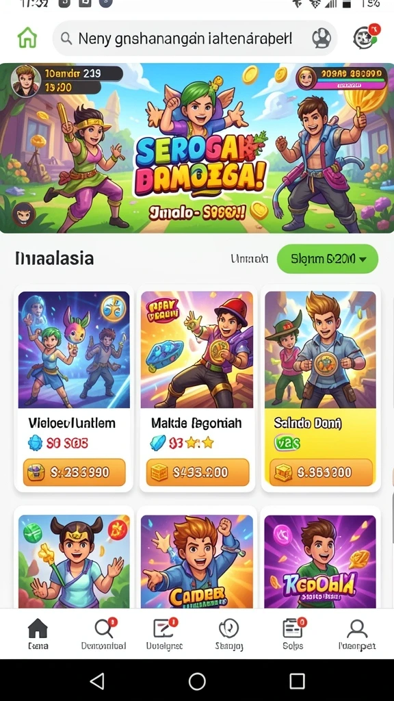 Screenshot menunjukkan tampilan antarmuka permainan yang menarik.