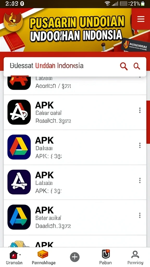 Tampilan awal yang menarik dan user-friendly.