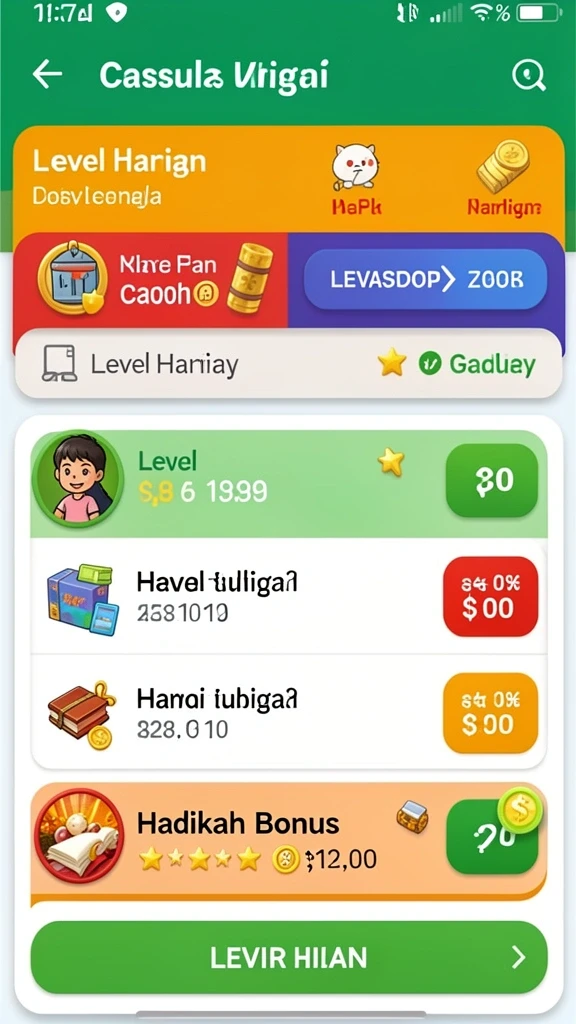 Grafis yang menarik dan penuh warna.