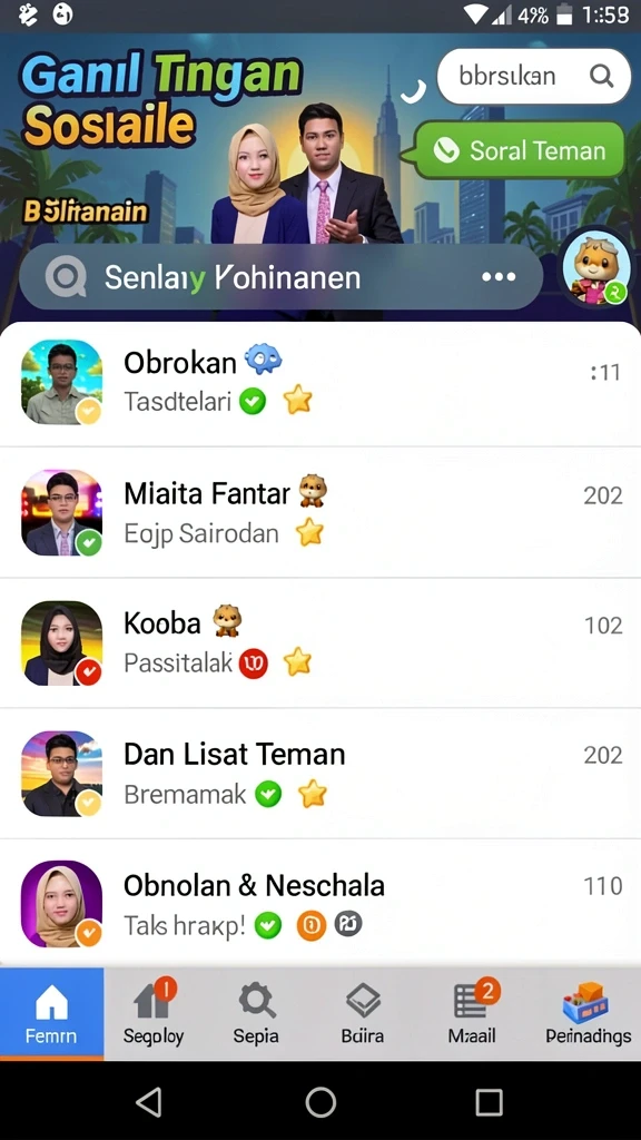 Mode permainan kompetitif yang menantang dan seru.
