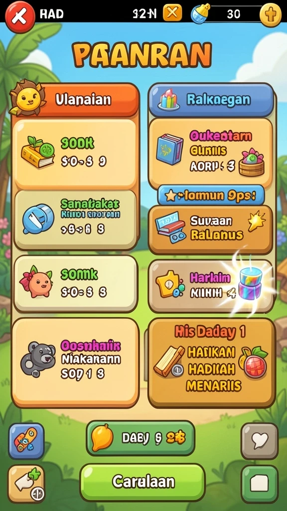 Tampilan awal yang menarik dan mudah dinavigasi.
