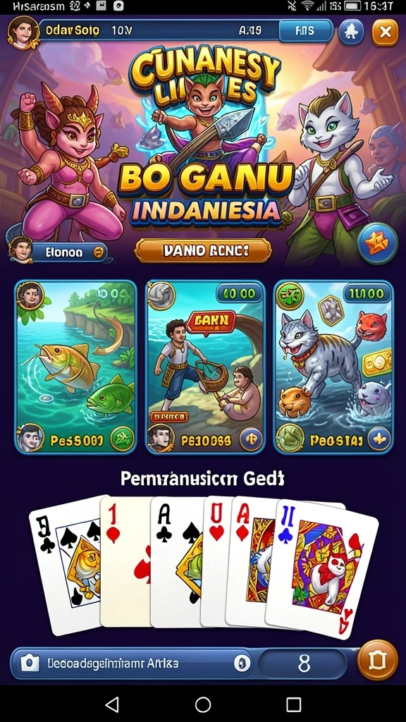 Menggambarkan pemandangan menakjubkan di level 1.