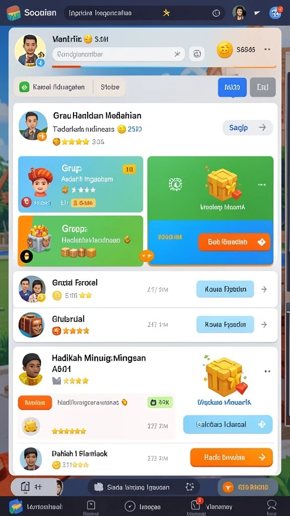Menu utama yang sederhana dan mudah dinavigasi.