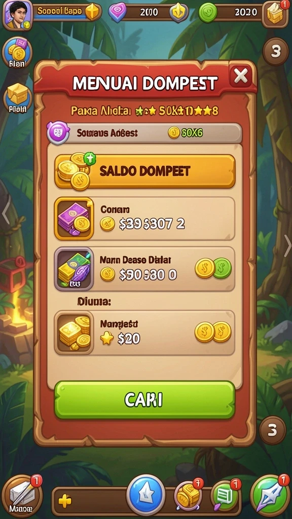 Fitur permainan slot dengan variasi yang banyak.