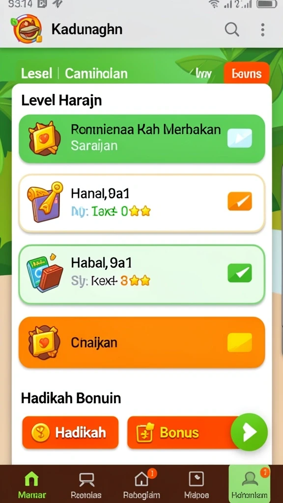 Tampilan antarmuka pengguna yang menarik dan interaktif.